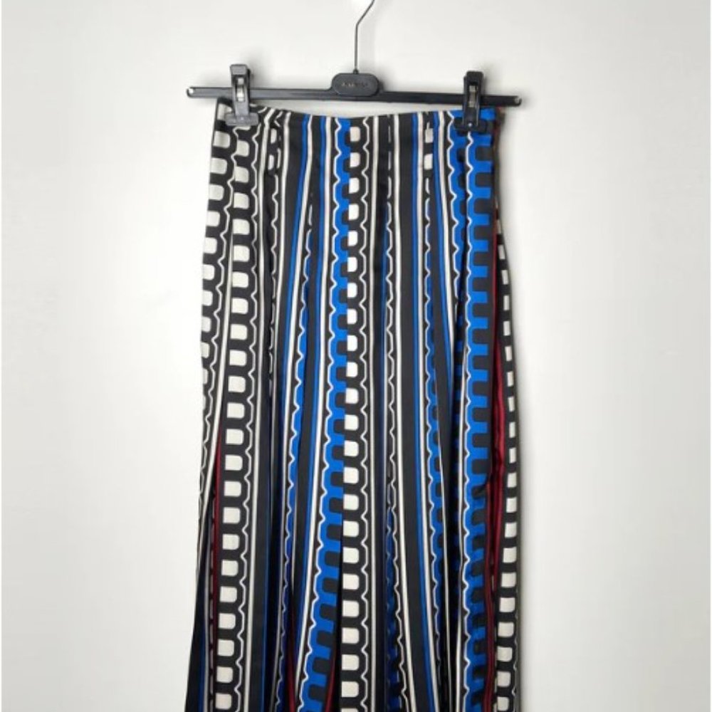 Max Mara - MARELLA ABSTRACT PATTERN WIDE LEG CROPPED Gorgeous PANTS-Size 8-BNWT - Picture 17 of 17